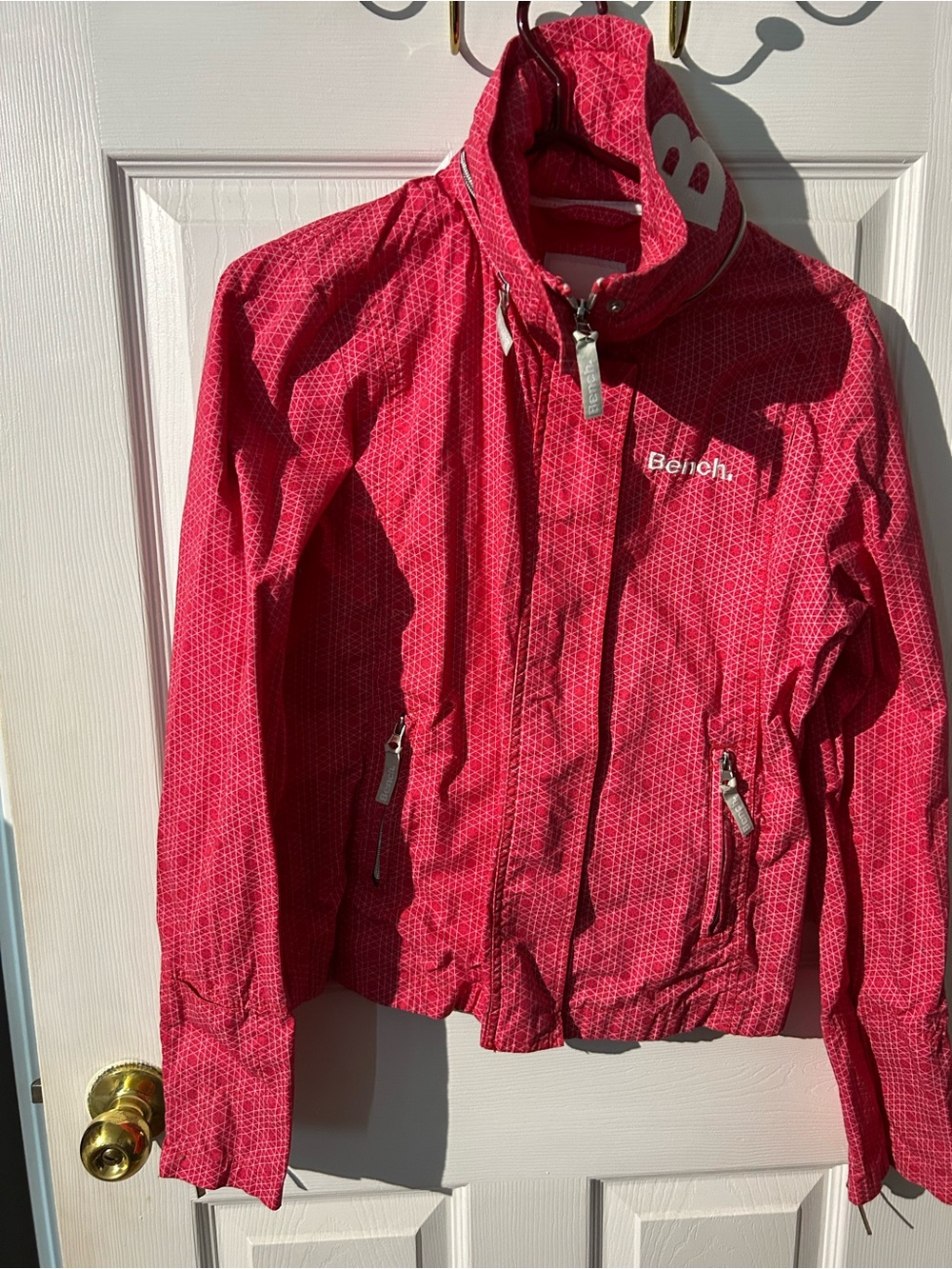 Bench Pink-Red Patterned Rain Jacket - Picture 2 of 3
